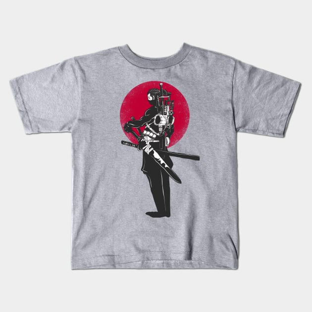 ninja samurai Kids T-Shirt by audi